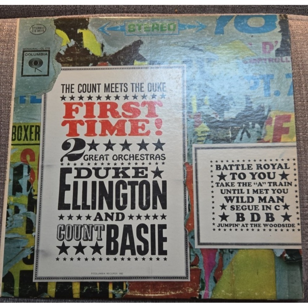DUKE ELLINGTON: First Time! Count Basie US‎ Columbia CS 8515 Jazz LP NM- Vinyl